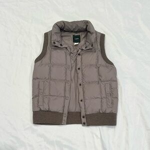 J. Crew Brown Puffer Vest